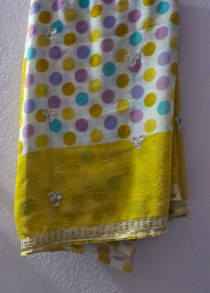 Charming Polka Dot Saree