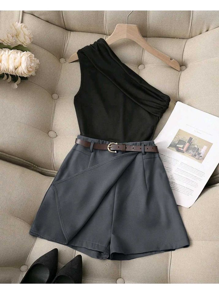 Brand New with Tag 2-Piece Co-ord Set – Black One-