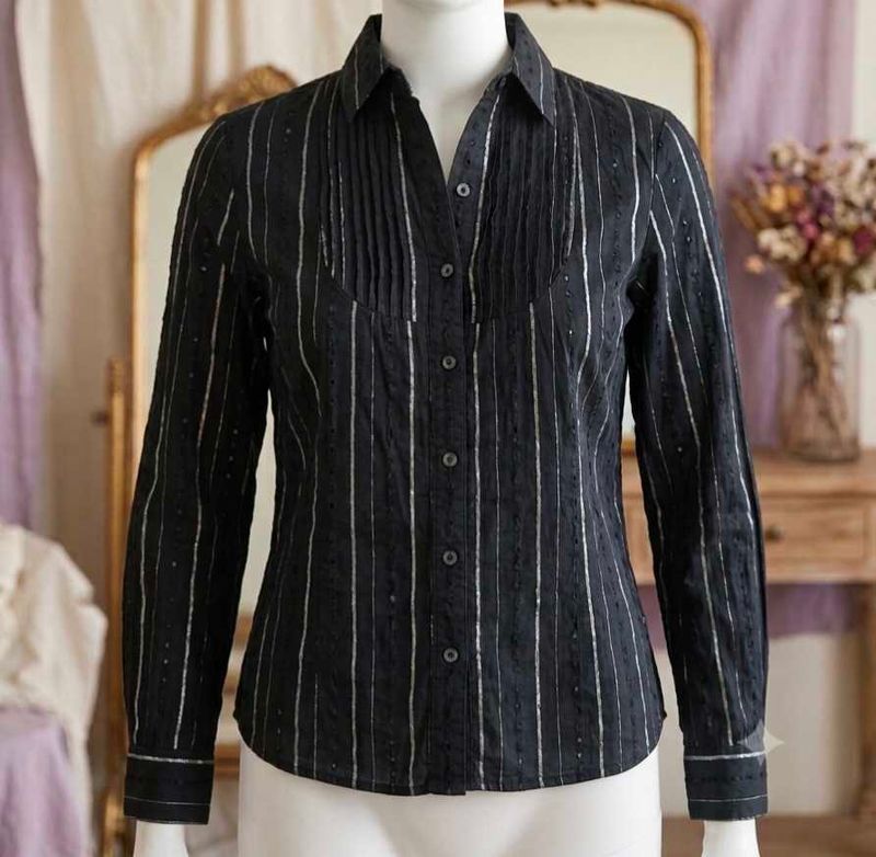 Chic Striped Button-Up Blouse