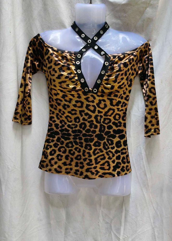 Leopard Print Halter Top