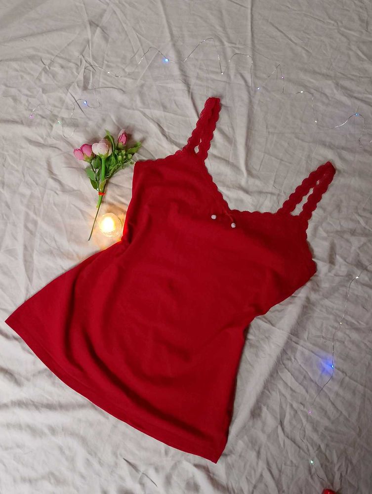 Cute Red Cami Top🎀❤️🫶🏻