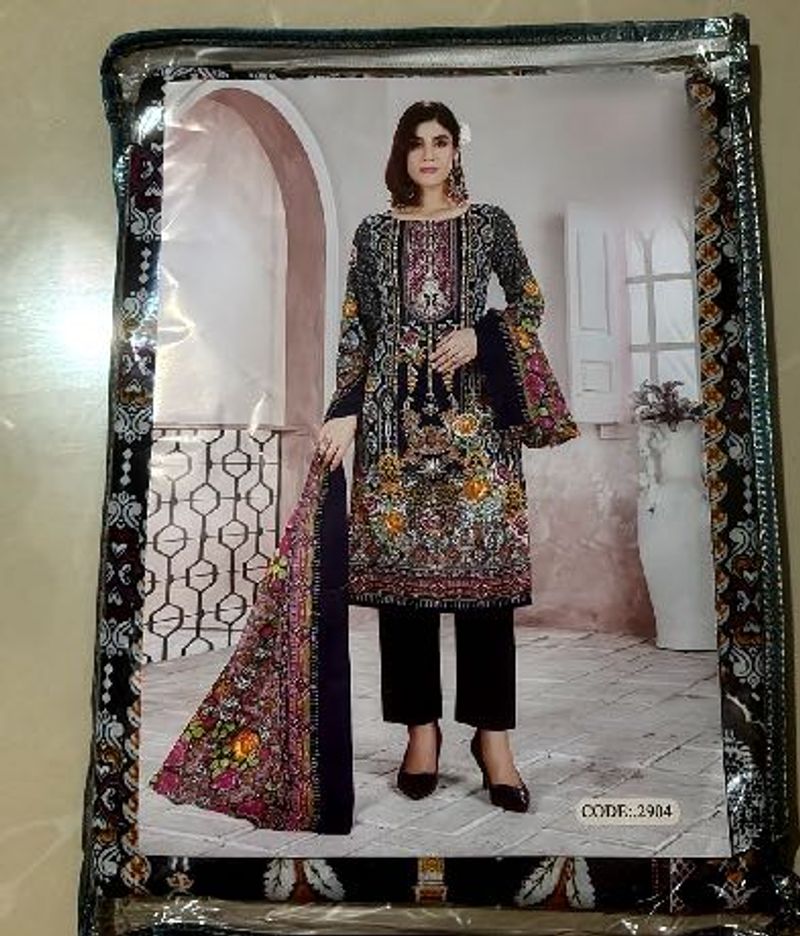 Navy Blue Pakistani  Dress Material