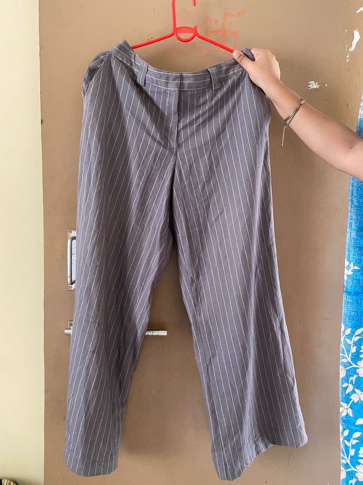 Pinstripe Wide Leg Pants/ Trousers
