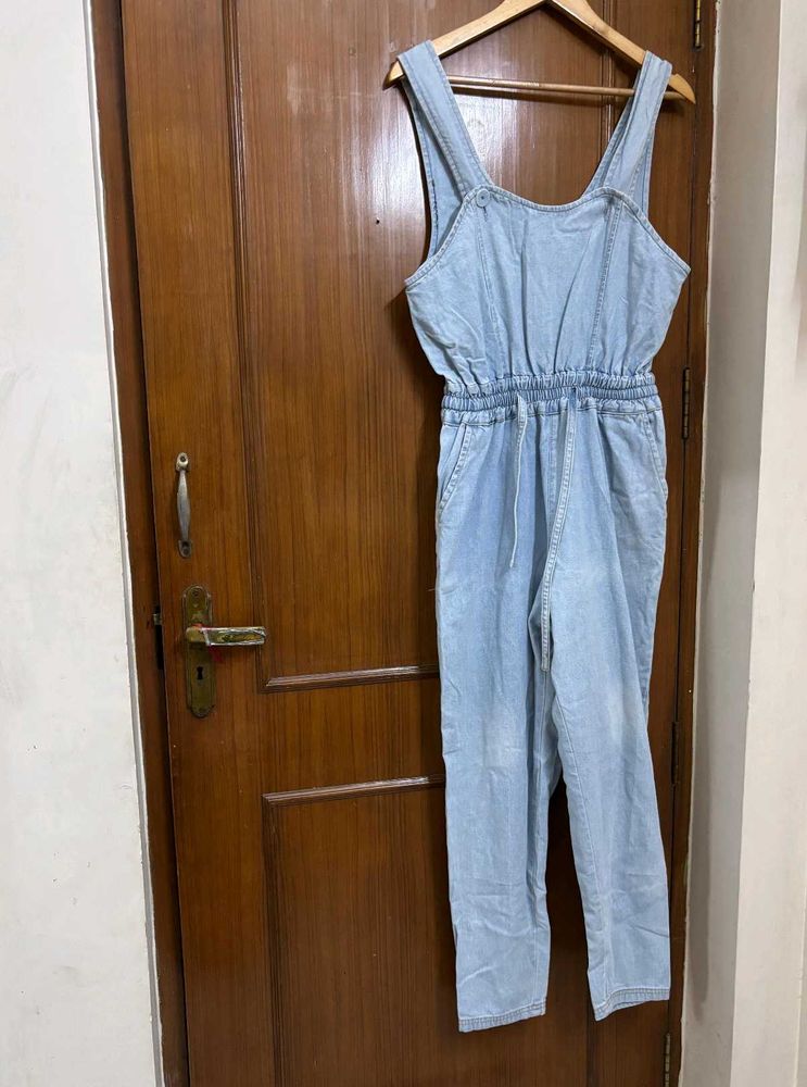 Light Wash Denim Jumpsuit
