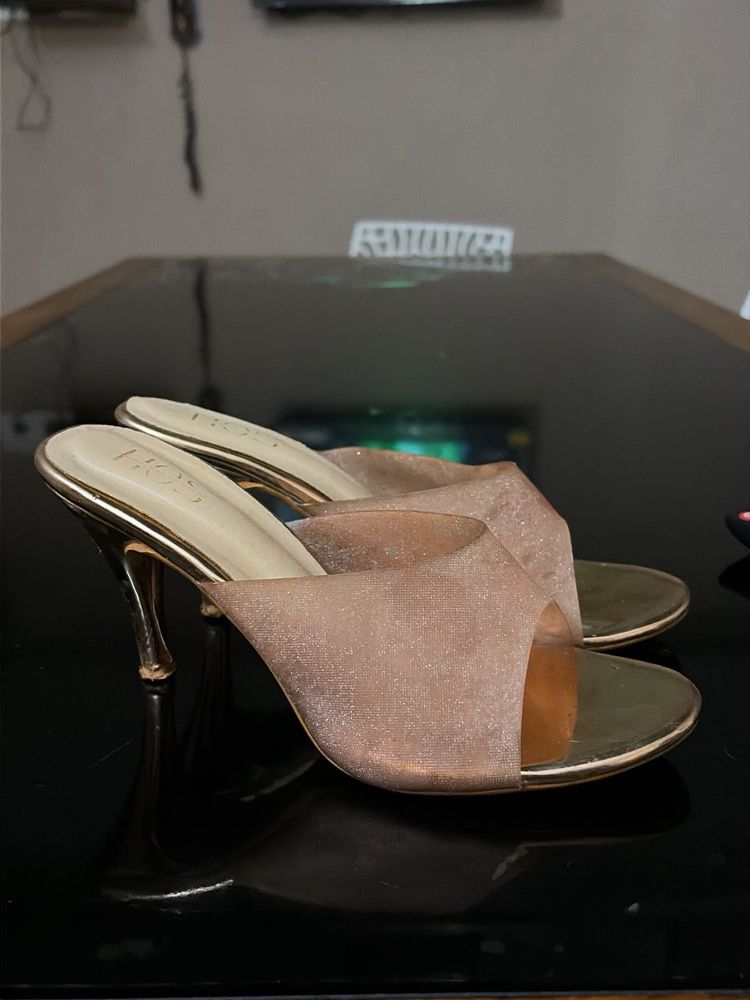 Sparkly Rose Gold Heels