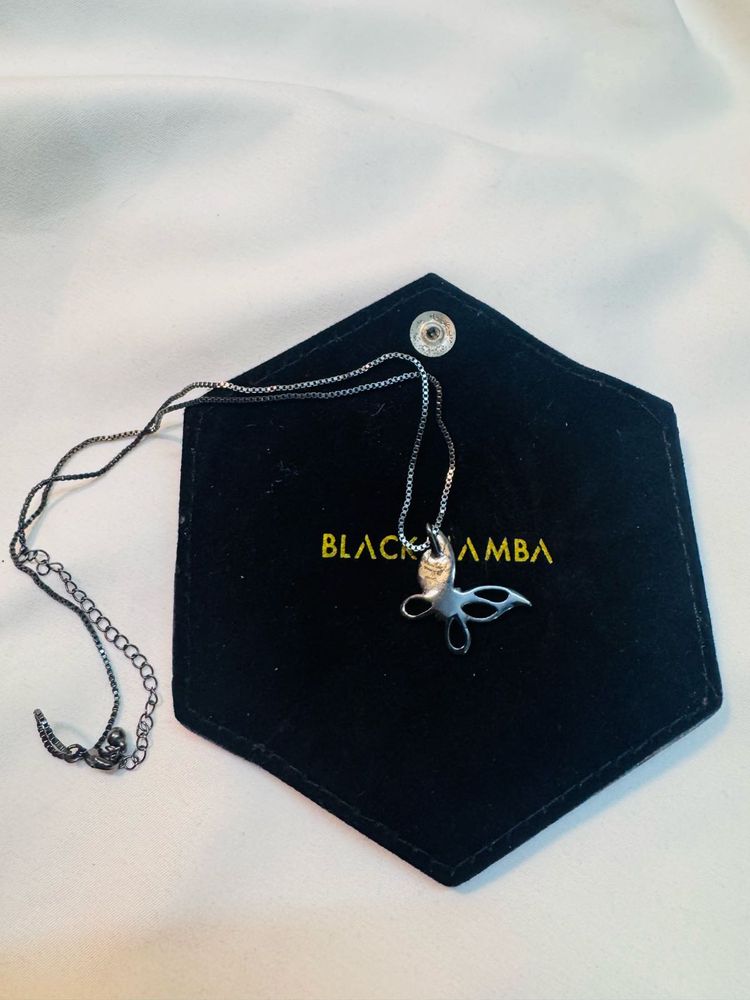 black mamba Butterfly Pendant Necklace