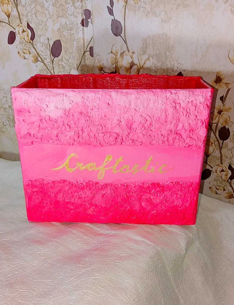 Handmade Textured desk organiser/pen holder