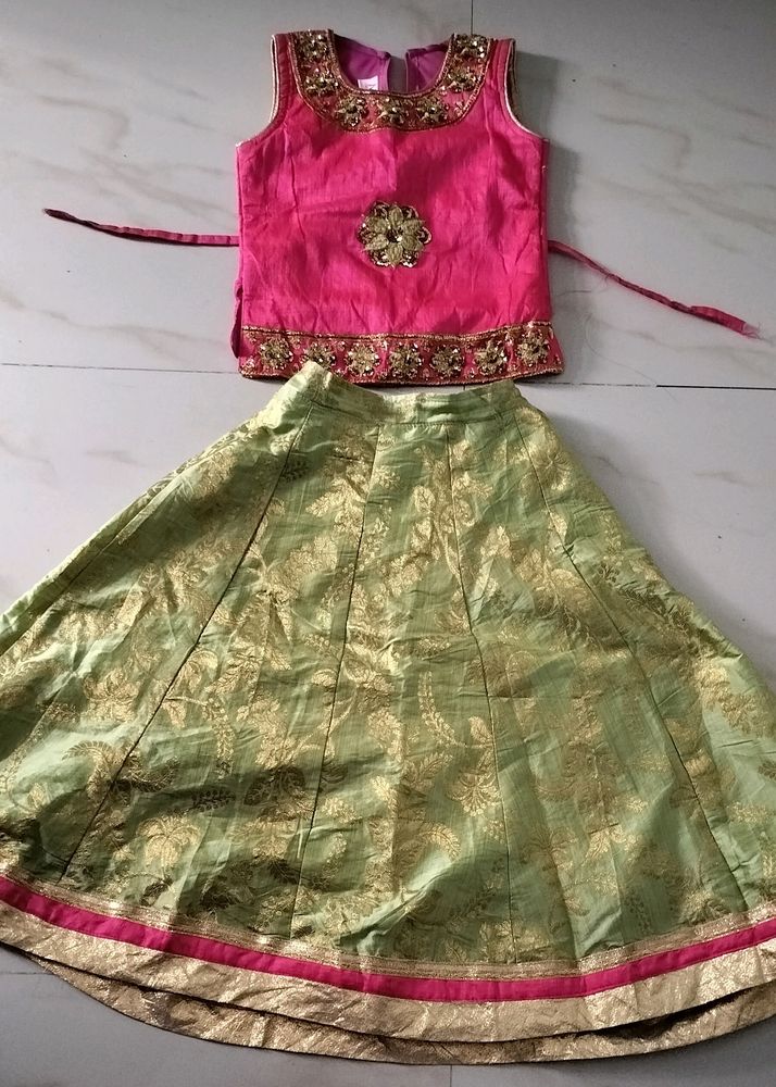 ***sale***Beautiful Pista Colour Lehenga Choli
