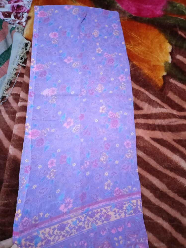 New Lavender Colour Unused Saree