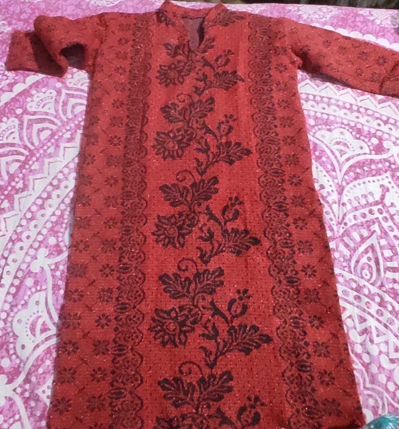 Floral Knit Kurti