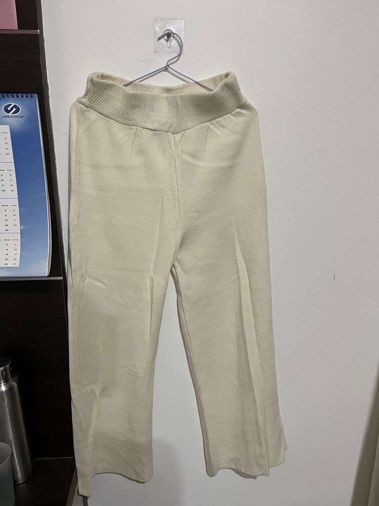 Beige Woolen Pants