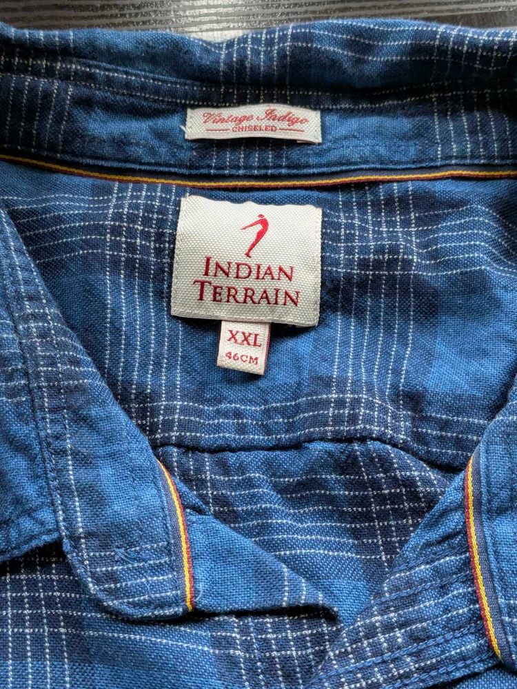 Indian Terrain Blue Plaid Shirt