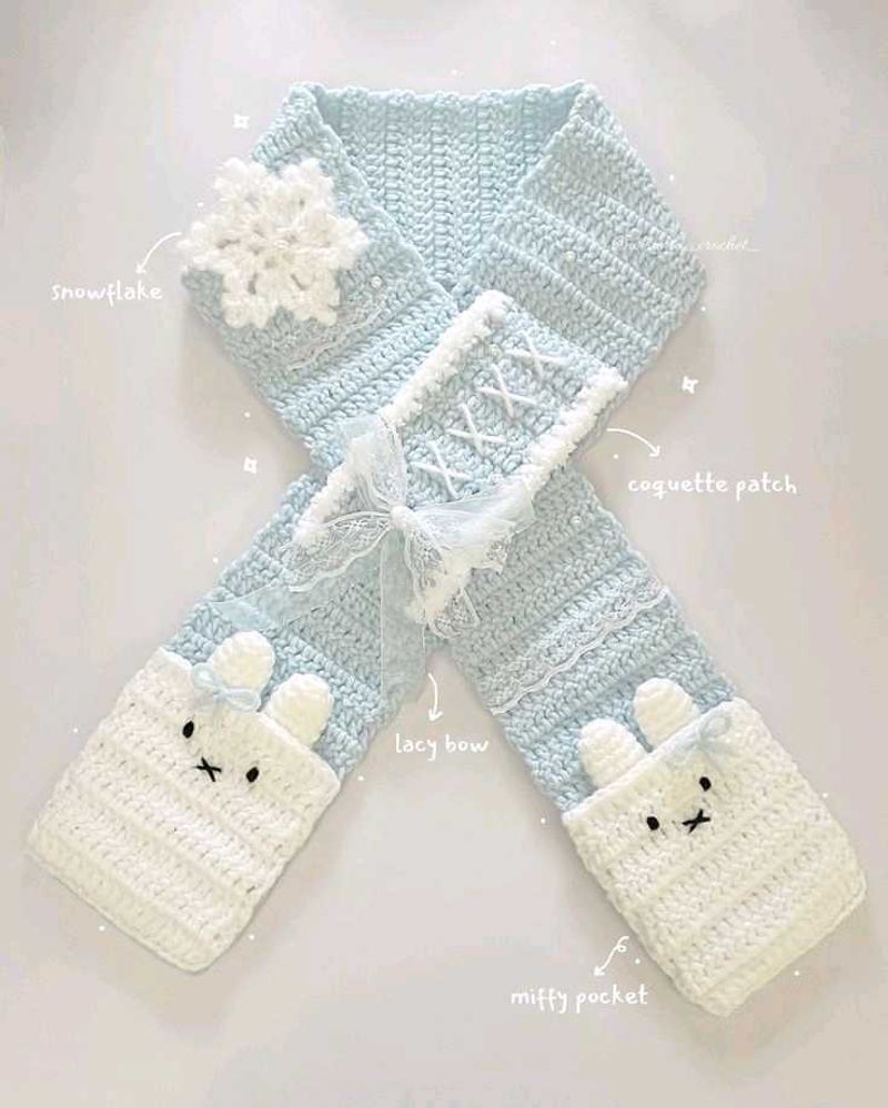 Cute Crochet Bunny Scarf