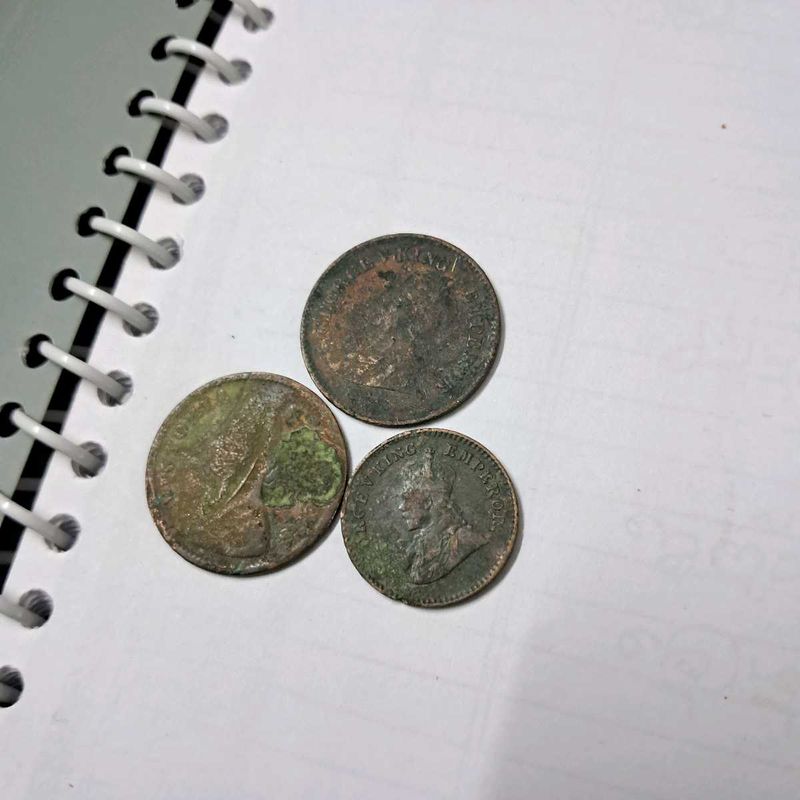 1895 British India Half Pice Victoria Copper Coin