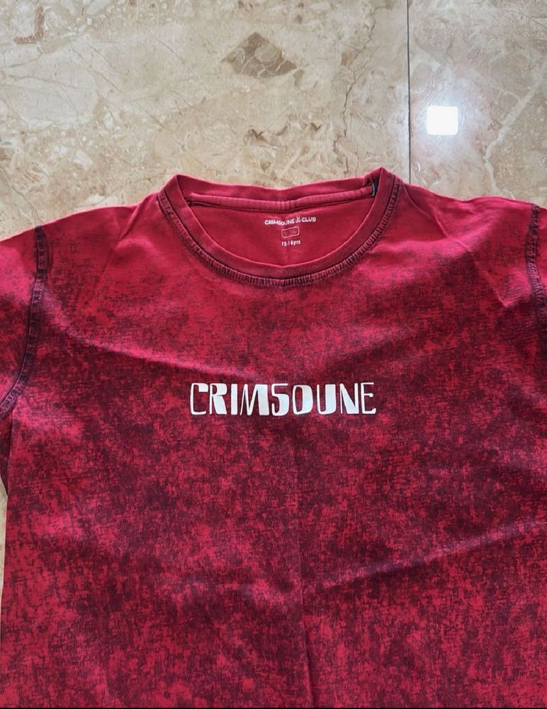 Crimsoune Club Red Tie-Dye T-Shirt