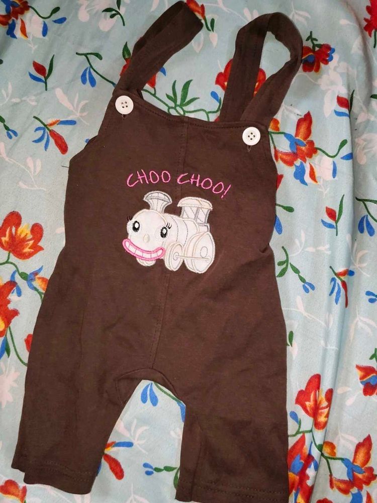 Cute Brown Train Romper
