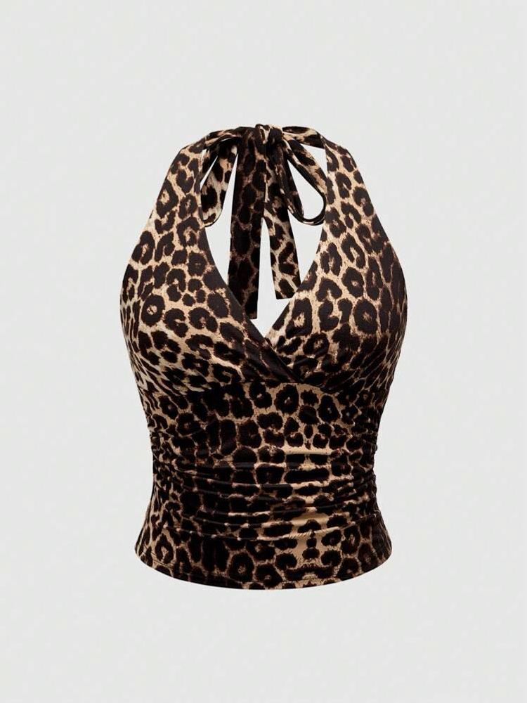 Y2K Leopard 🐆 Print Halter Top