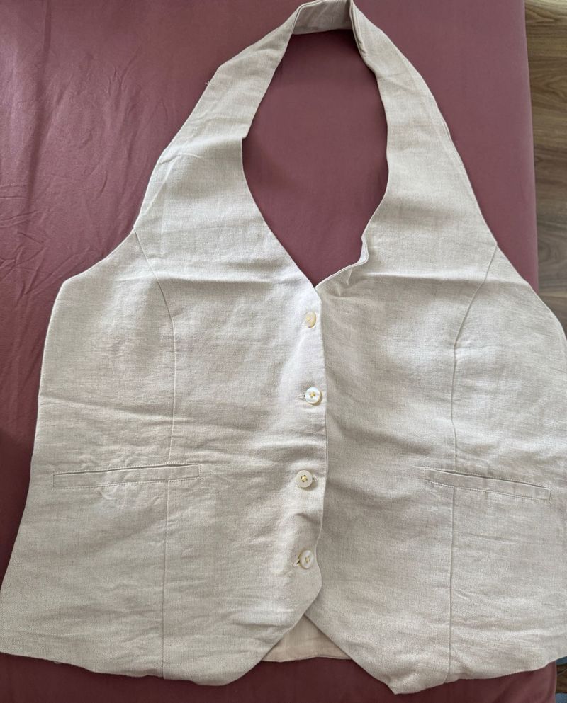 Chic Linen Halter Vest Top