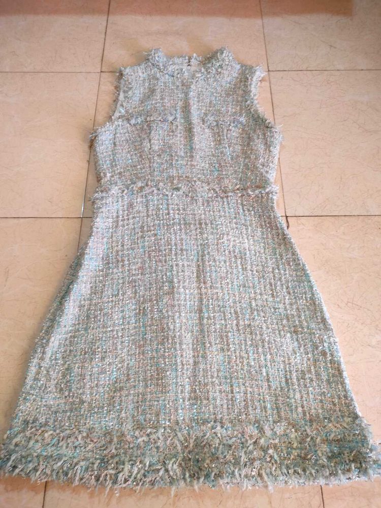 Korean Elegant Tweed Sleeveless Dress 💎🪞📀🌔🎐🧚