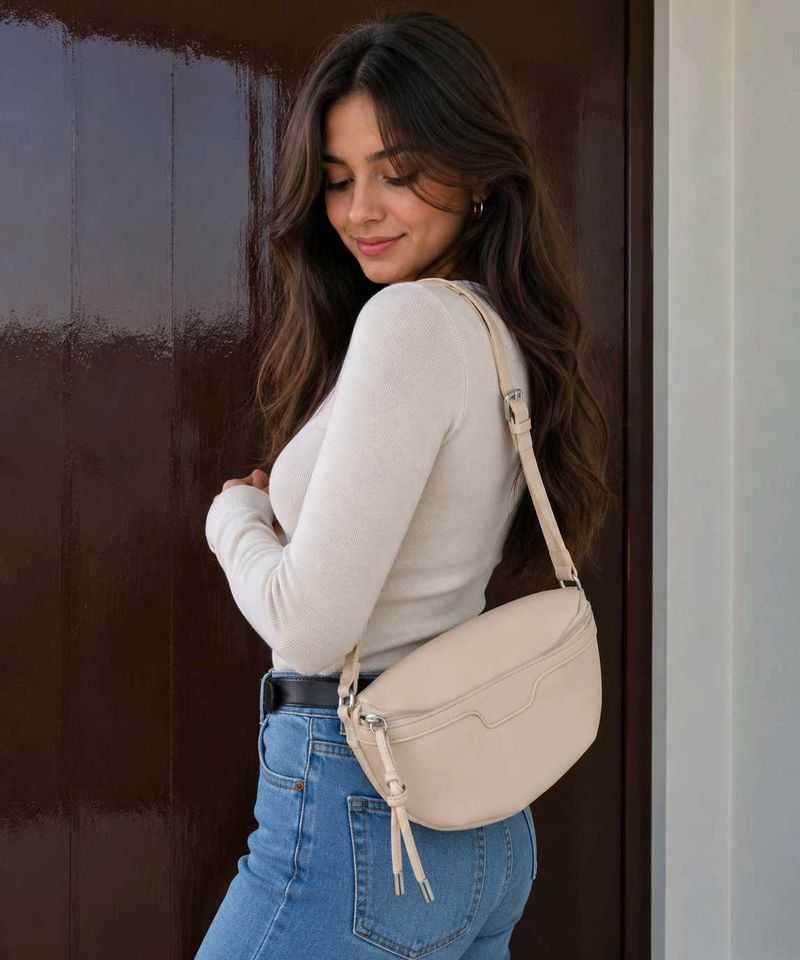 Stylish Beige Crossbody Bag