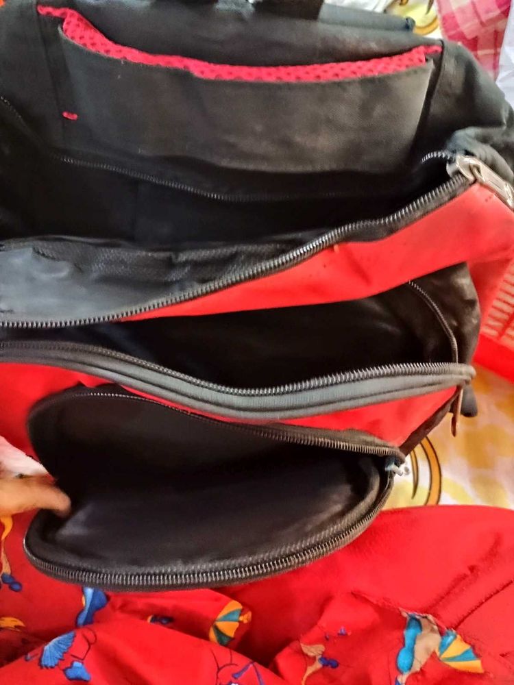 Red &amp; Black Backpack for school