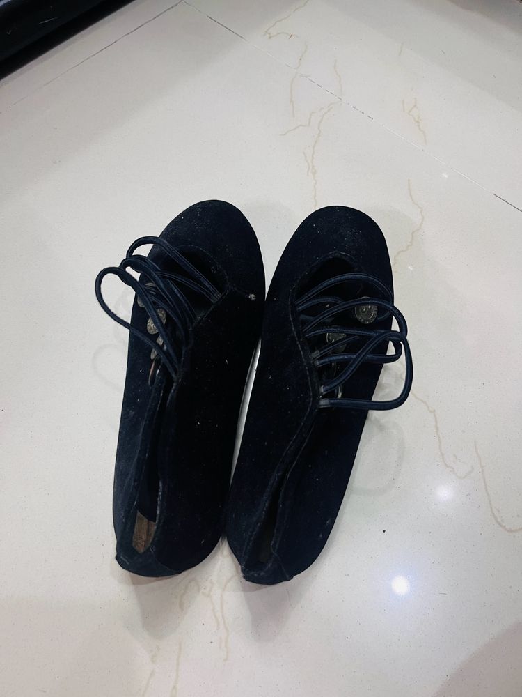 Brand New Button Up Black Shoes