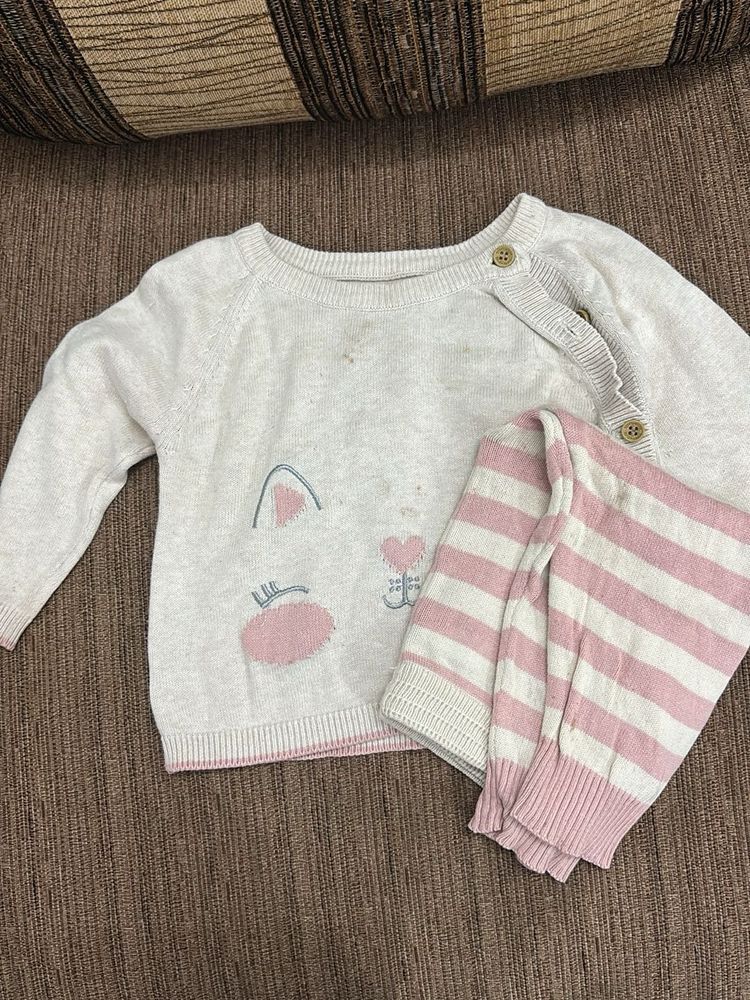 Baby Girl Sweater and Pants Set