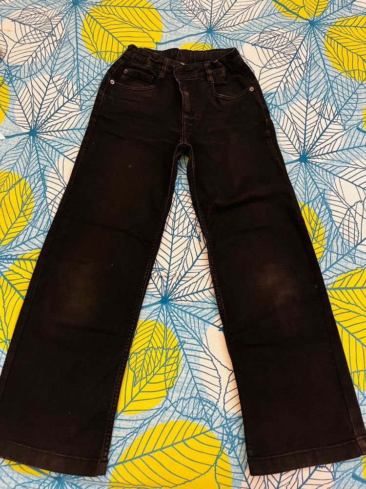 Wide Leg Black Jeans