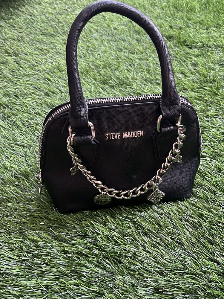 Steve Madden Black Mini Duffle Bag