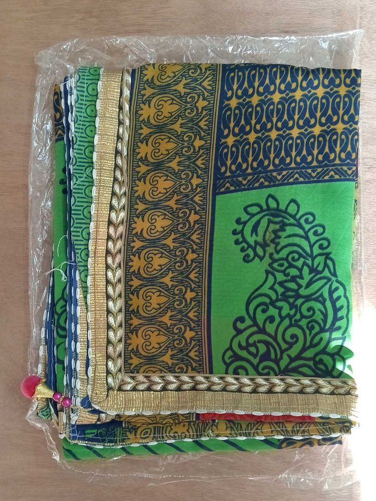 Vibrant Printed Saree with Embellished Border