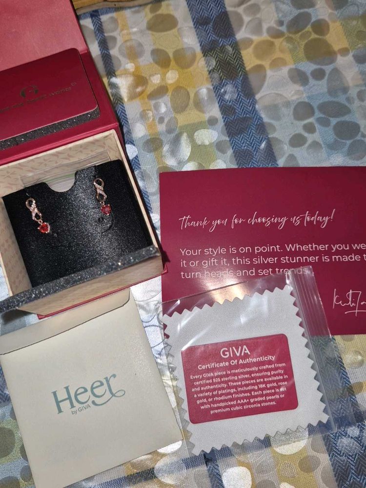 Giva Rose Gold Heart Earrings