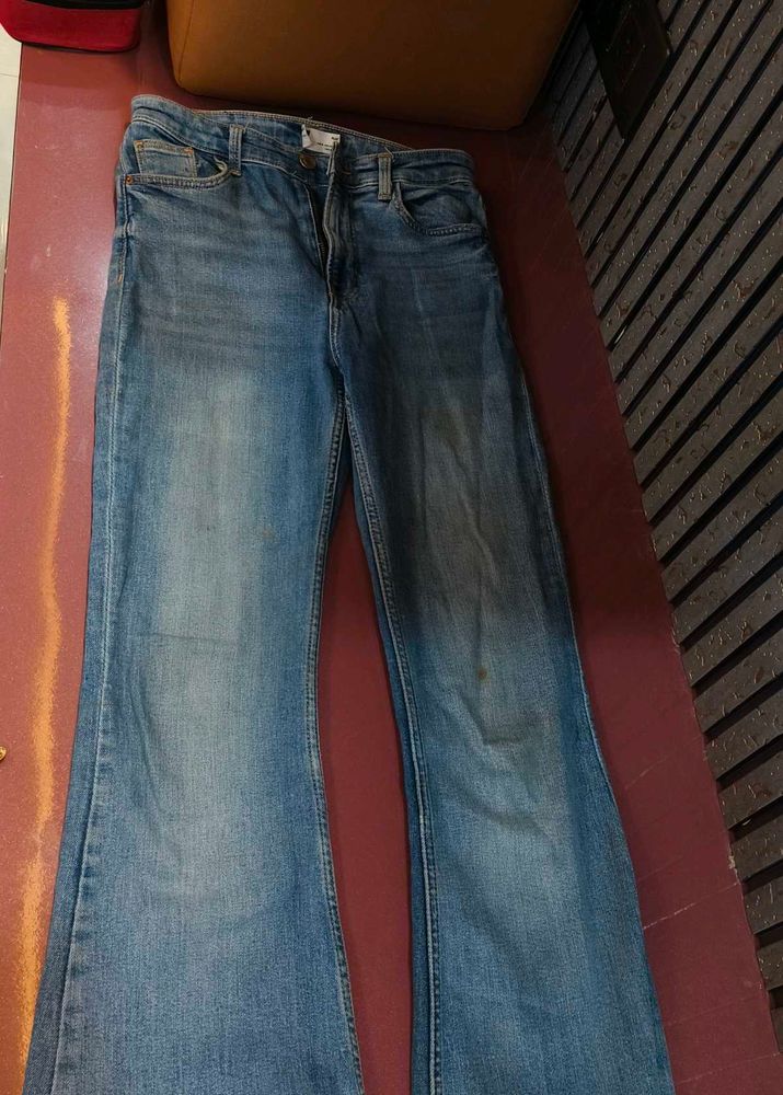 Flared Denim Jeans