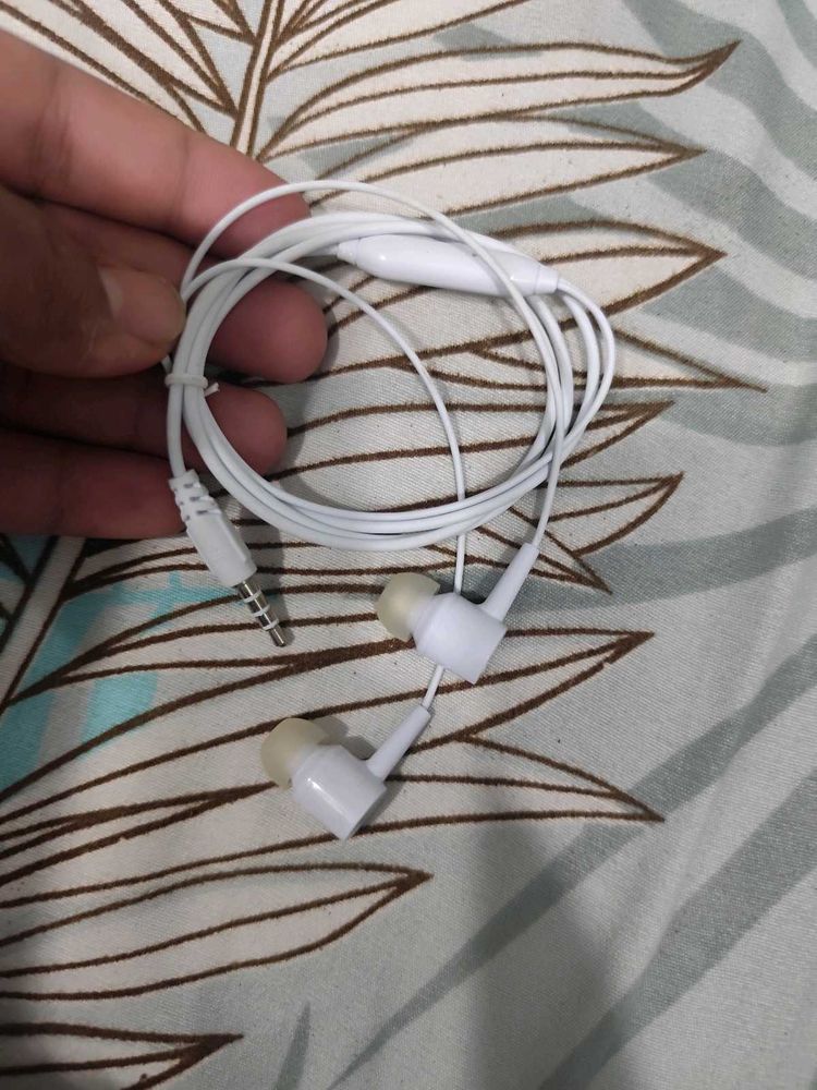 White Wired Earphones