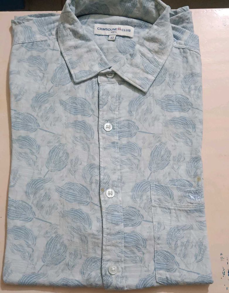 Crimsoune Club Leaf Print Casual Shirt