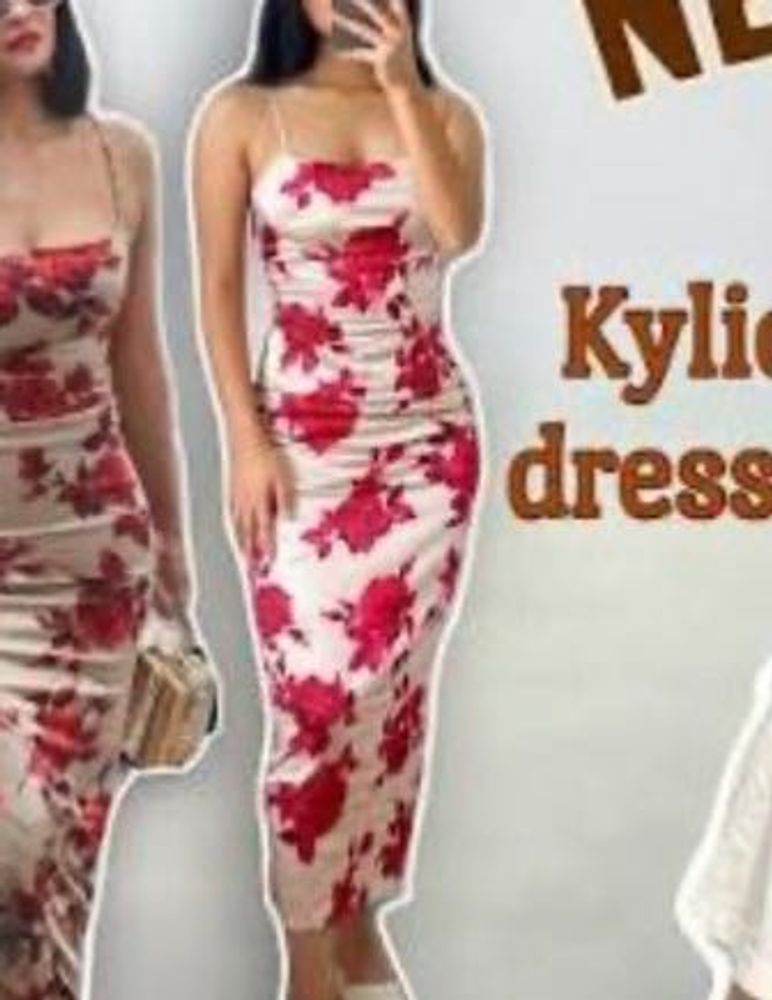 NEWME KYLIE JENNER Floral Print Slip