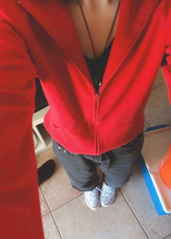 All Star Converse Red Fleece Jacket