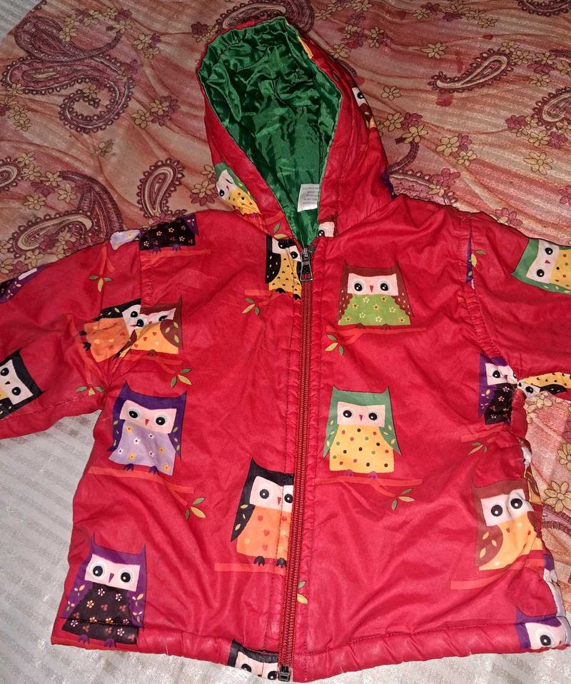 Cute Owl Print Jacket