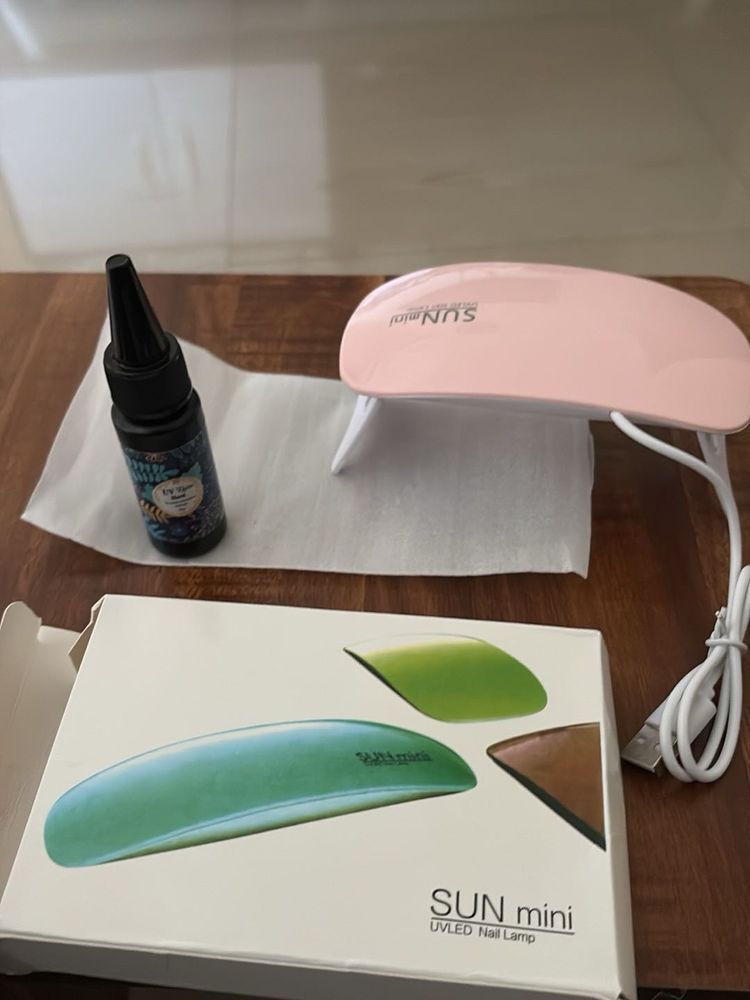 SUN mini UVLED Nail Lamp Set and UV resin