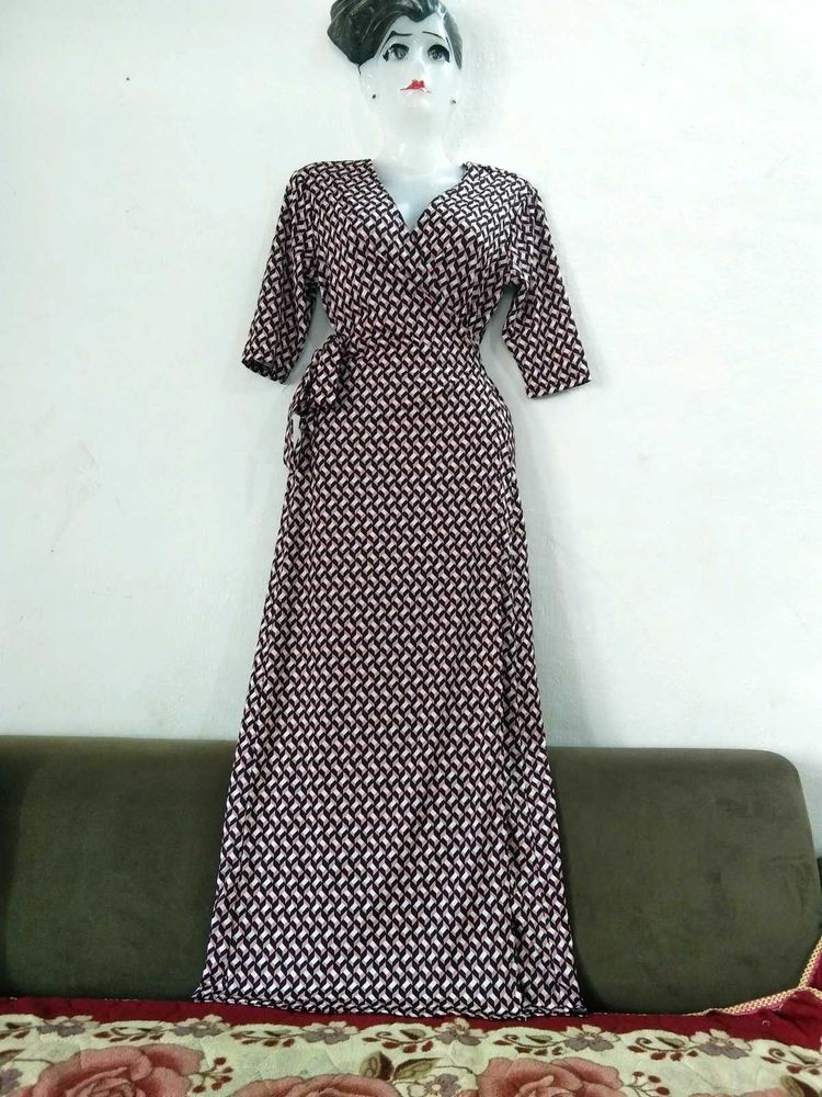 OFFER SALE 🎉🎊Elegant Geometric Print Wrap Dress