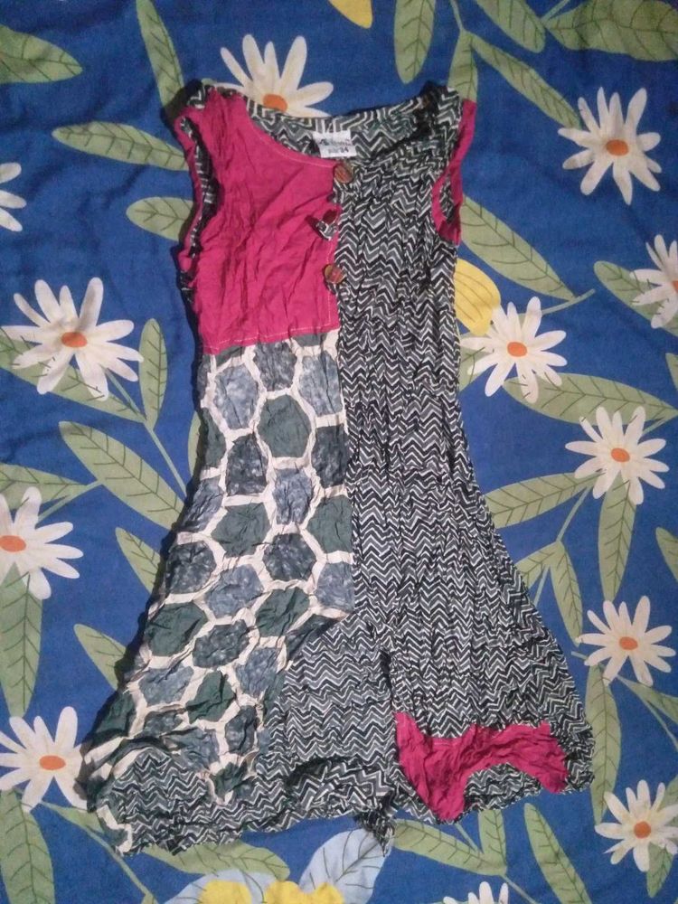 Boho Patchwork Ethnic Gown