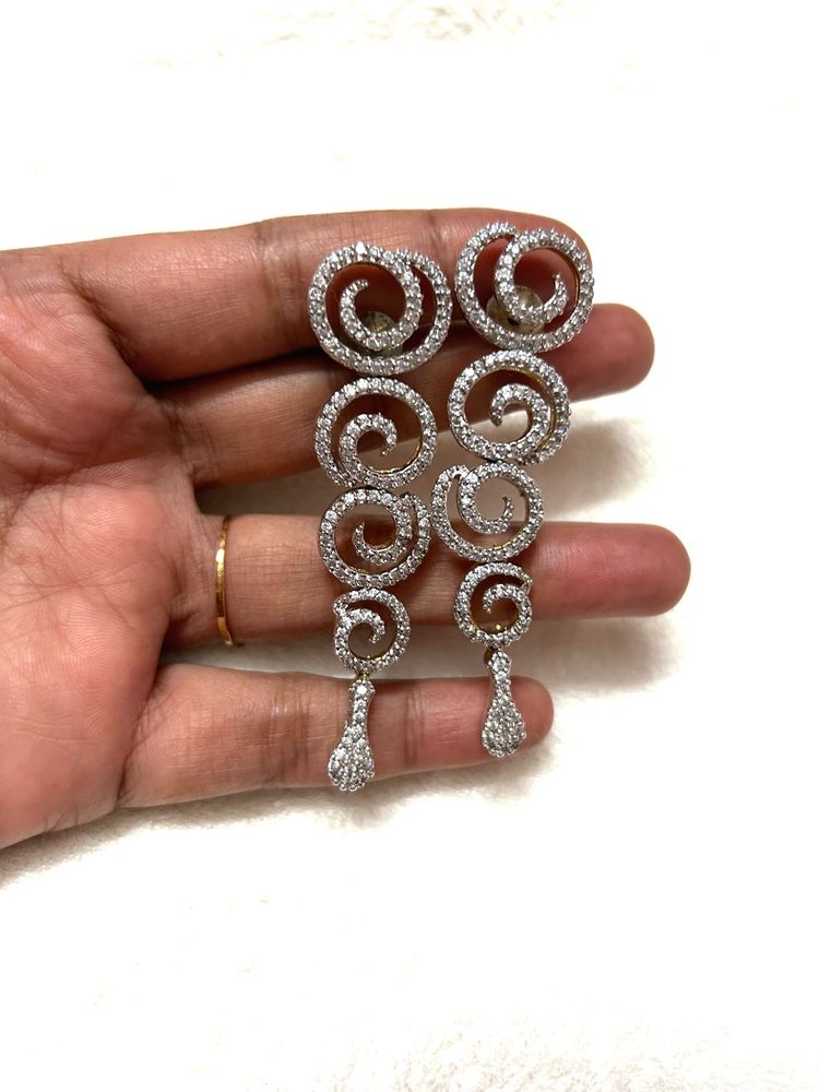 Elegant Spiral Drop Earrings