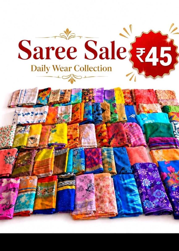 🥳₹45 Any 5 saree - Offer 🎉