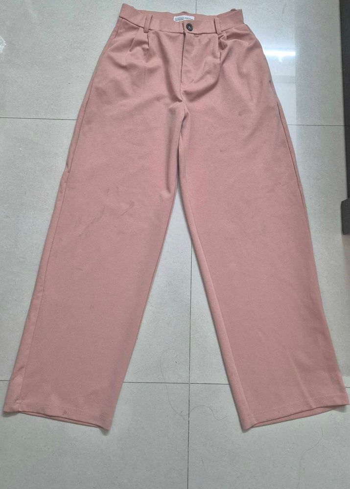 Stylish Pink Wide Leg Pants