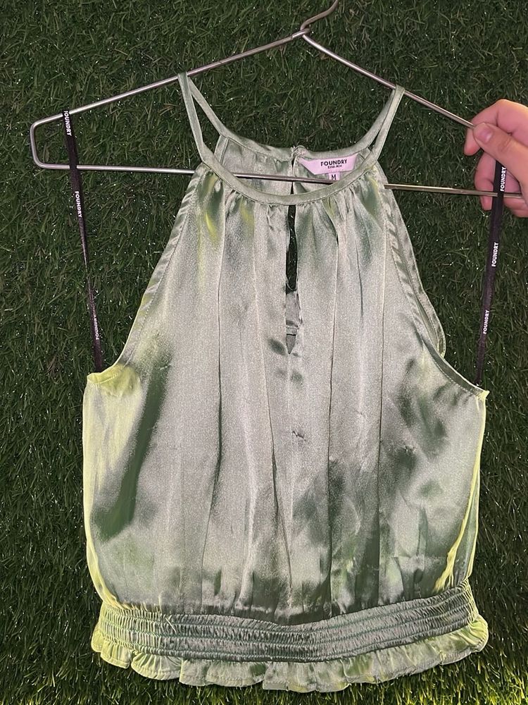 Green Halter bust size 33-34 medium