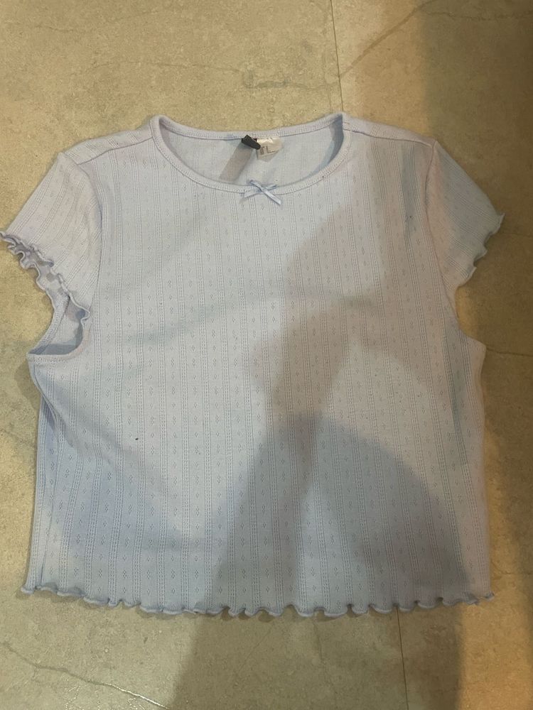 H&amp;M pointelle top