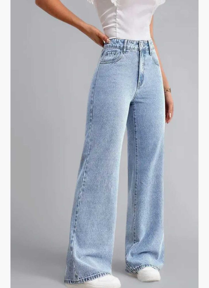 Light Wash Wide Leg Jeans