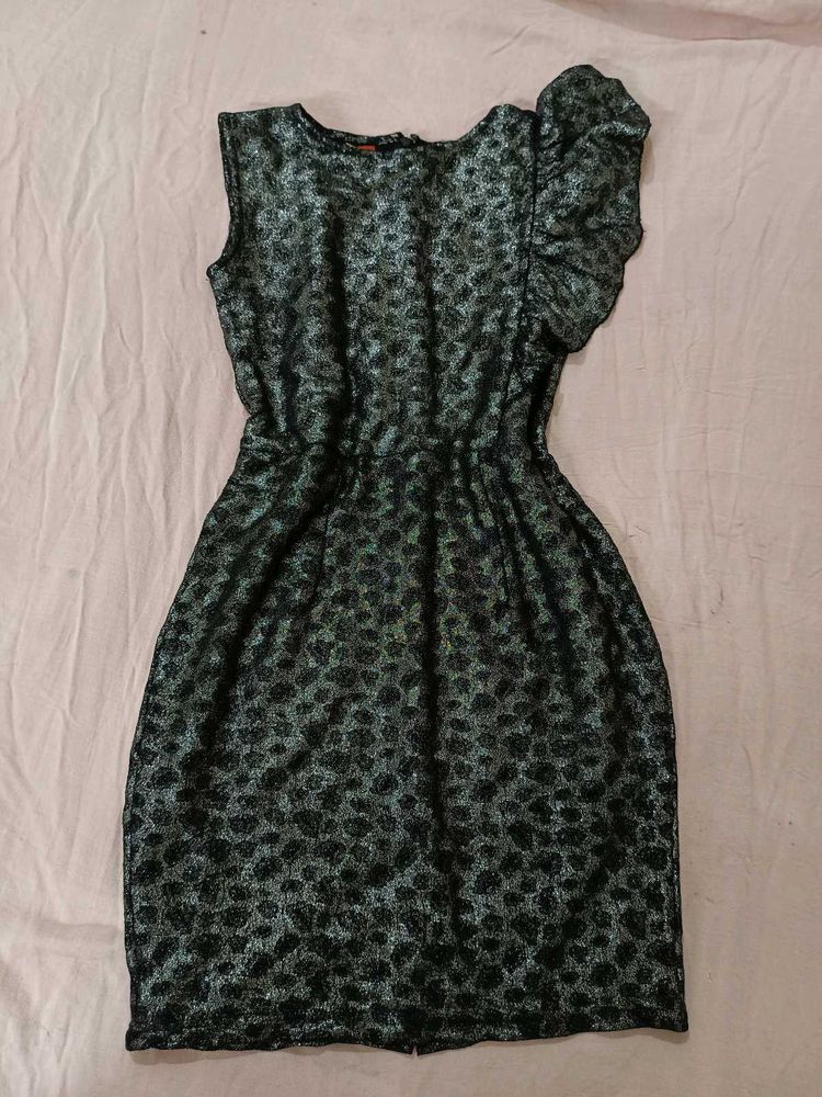 Chic Ruffle Sleeve Mini Dress