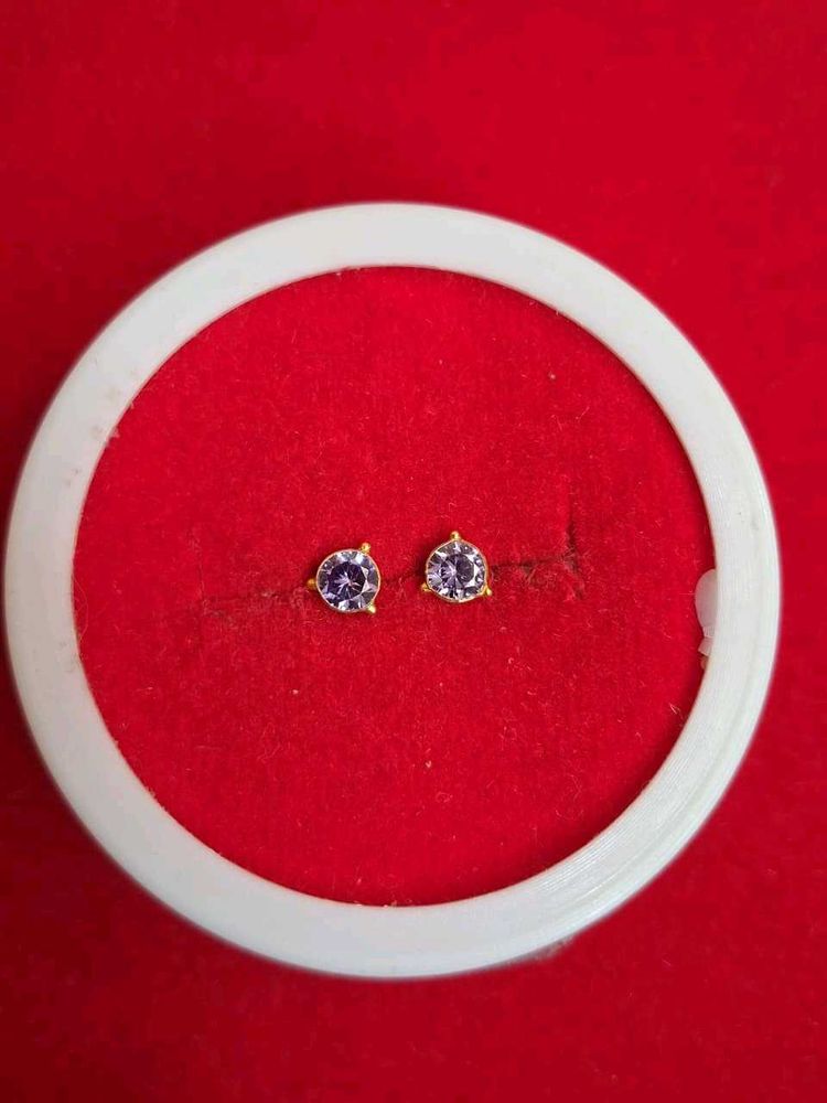 beautiful new Purple Stud Earrings
