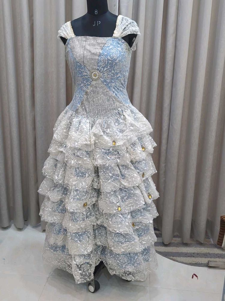 Unique Ruffled Gown