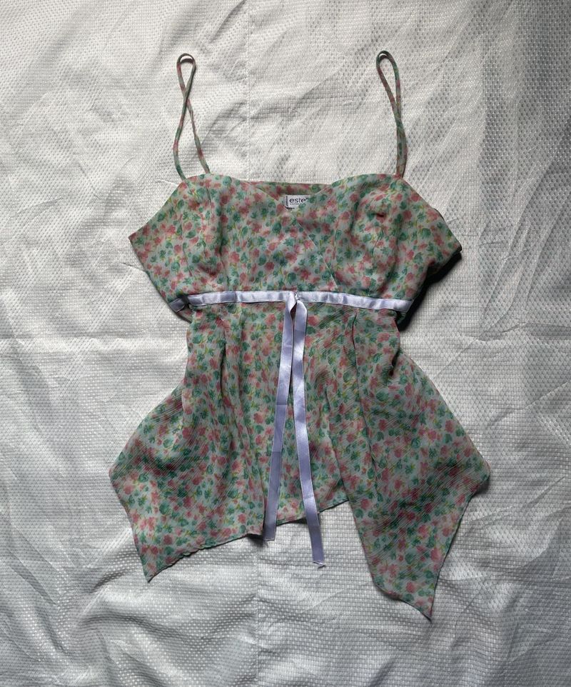 Floral Chiffon Camisole Top